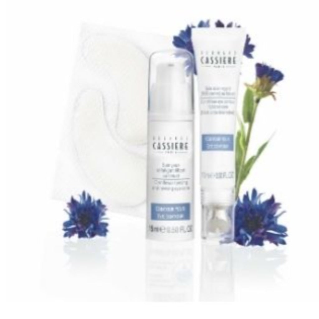 BERNARD CASSIERE Cornflower Dark Circle Diminisher Cornflower Calms and Soothes Ash tree, silicium and Vitamin B3 to Correct dark circles Recommended for Eye contour with Dark circles or Congestion Soothing cooling effect with zamac metal applicator- hypoallergenic  For best results : use Daily on the Face  15 mL 