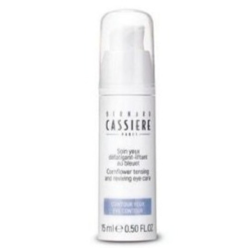 BERNARD CASSIERE Cornflower Tensing-Reviving Cornflower Calms and Soothes Sleepy tree, oat, white lupin and alfalfa for De-stressing and Firming Recommended for Eye contour For best results: use Morning and Evening 15 mL 