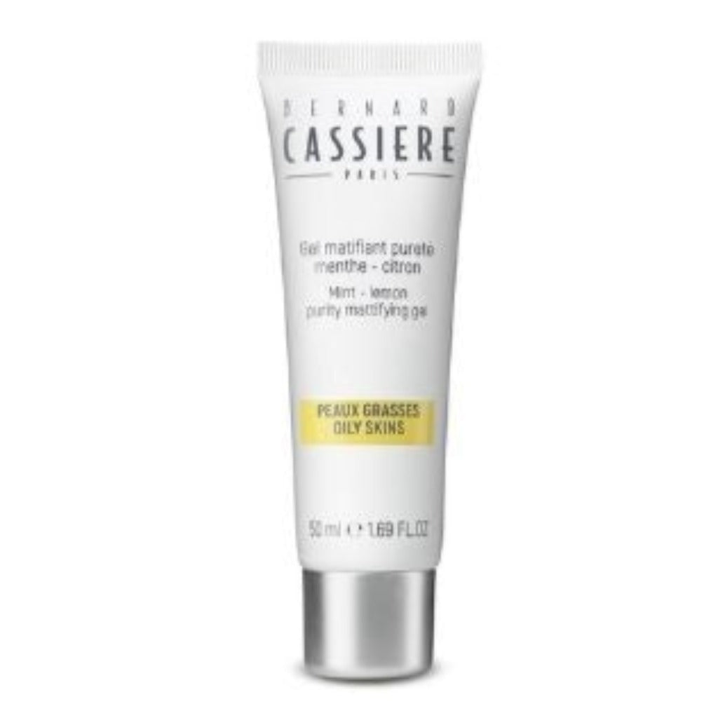 BERNARD CASSIERE Purity Mattifying Gel Chilean wild mint / lemon essential oil and java tea extract = Antibacterial Gel texture for Lightweight Moisturizing preference Recommended for Combination to Oily/or Skin with Imperfections For best results: apply, Morning and Evening, on clean skin (avoid eye contour) 50 mL