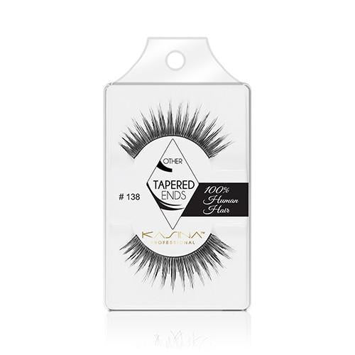 Professional Band Lashes - "Glamour-Dramatic" Style  Handwoven from 100% Human Hair - for Natural Look and Feel   Tapered Ends - for Seamless Blending with your Natural lashes Extreme Length / Moderate to Full Volume Delicate Bundled Roots - Curled at the ends for a Spiky, Wide-eyed Look Recommended for Large or Round Eyes Black