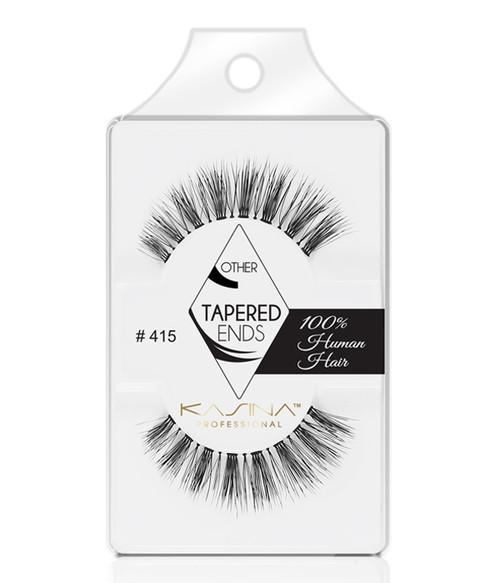 KASINE EYELASHES Professional Band Lashes - "Glamour-Dramatic" Style  Hand-woven from 100% Human Hair - for Natural Look and Feel   Tapered Ends and Wispy Style - for Seamless Blending with your Natural lashes Moderate to Full Length and Volume Recommended for Large or Deep-set Eyes Ideal for Special Occasions Black