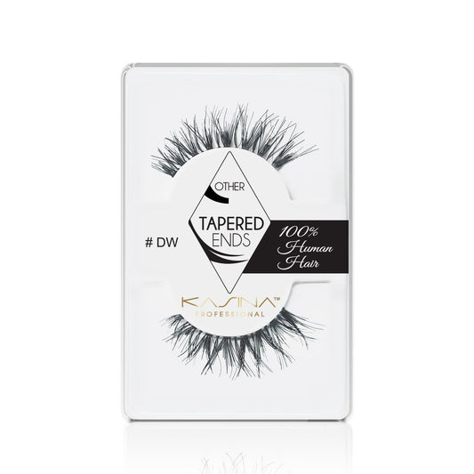 KASINA EYELASHES Professional Band Lashes - "Demi Wispies" Style  Handwoven from 100% Human Hair - for Natural Look and Feel   Tapered Ends - for Seamless Blending with your Natural lashes Highly Textured, Criss-cross Style Moderate to Full Length / Moderate Volume Recommended for Large, Round or Almond-shaped Eyes Great for Special Occasions - Try adding Mascara for a Bolder Look Black