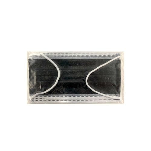 DISPOSABLE PROTECTIVE FACE MASKS - BLACK Disposable  Individually packed masks 50 masks Breathable Comfortable