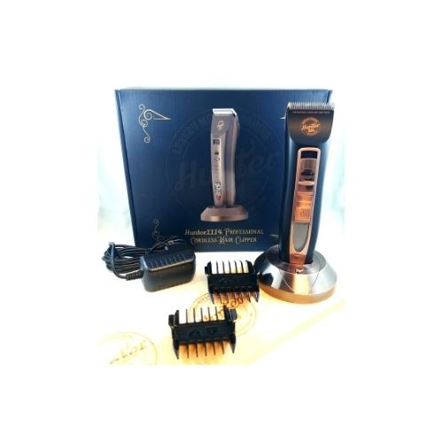Hunter 1114 Clipper  Cordless, Electric vintage style clipper  2 double sided guards Lubricating oil Cleaning Brush