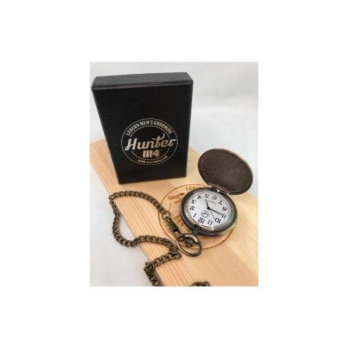 Hunter Vintage Style Gold Pocket Watch  1.75" Antique Gold finish Durable metal