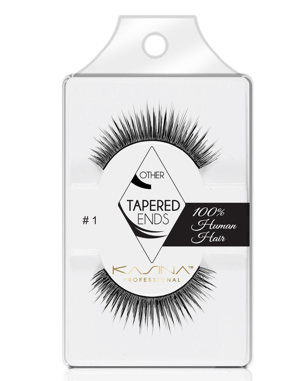 KASINA EYELASHES Professional Band Lashes - "Natural-Glamour" Style  Handmade from 100% Human Hair - for Natural Look and Feel   Tapered Ends - for Seamless Blending with your Natural lashes 