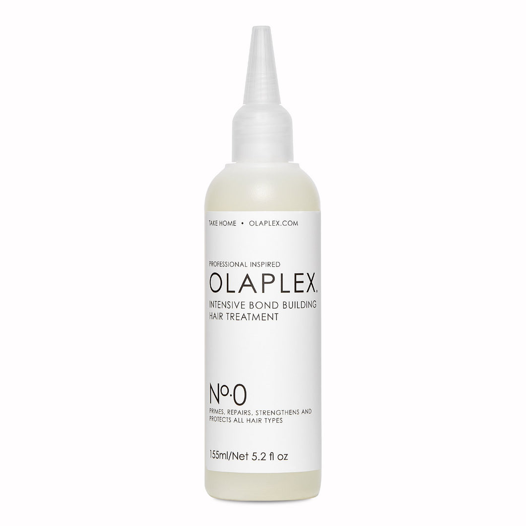 OLAPLEX N°0 Primes hair to absorb nourishment for maximum repair  A professional-inspired treatment that primes hair for deeper repair with the highest dose of patented OLAPLEX technology in any take-home product. It rebuilds hair bonds, strengthens and protects hair integrity. Use as the first step in a two-part system with N°3 Hair Perfector. 