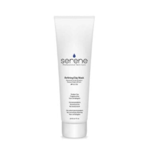 SERENE REFINING CLAY MASK (pH 5.0 – 6.5): formulated with 13% bentonite and 9% French green moisturizing clay to help control blemishes, unclog pores and absorb and remove excess oil and toxins from the skin. (Pre extraction treatment) 60 ml